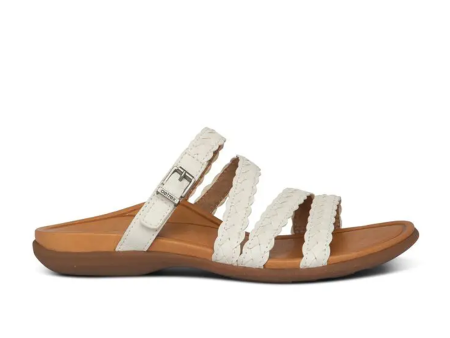 Aetrex Brielle Slide Sandal (Women) - White Discount