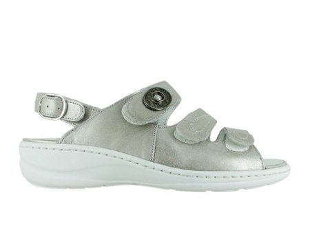 Waldlaufer Zander 408002 Backstrap Sandal (Women) - Silver Hot on Sale