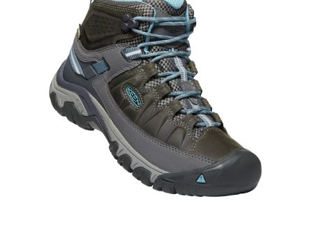 Keen Targhee III Mid  Wide Waterproof Hiking Boot (Women) - Magnet Atlantic Blue on Sale