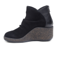 Aetrex Kara Ankle Wedge Boot (Women) - Black on Sale