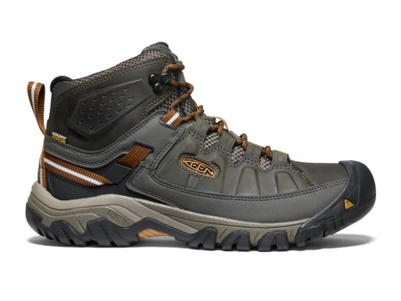 Keen Targhee III Mid Waterproof Hiking Boot (Men) - Black Olive Golden Brown Online