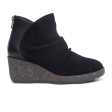 Aetrex Kara Ankle Wedge Boot (Women) - Black on Sale