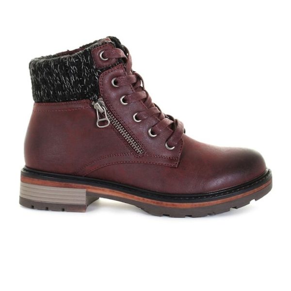 Wanderlust Amy Ankle Boot (Women) - Burgundy on Sale