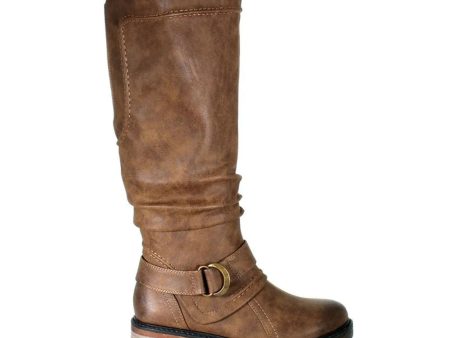 Wanderlust Fiona Wide Calf Tall Boot (Women) - Dark Tan on Sale