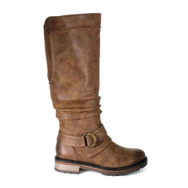 Wanderlust Fiona Wide Calf Tall Boot (Women) - Dark Tan on Sale