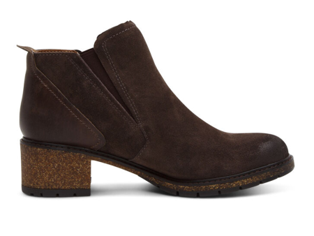 Aetrex Frankie Ankle Boot (Women) - Brown Leather Online now