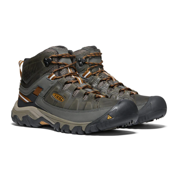 Keen Targhee III Mid Waterproof Hiking Boot (Men) - Black Olive Golden Brown Online