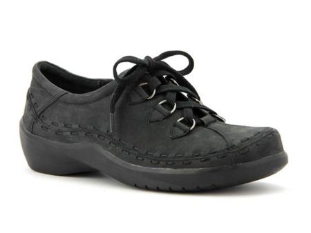 Ziera Allsorts Lace Up (Women) - Black Leather Hot on Sale